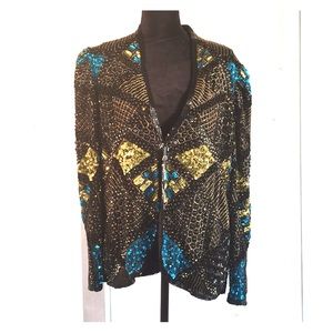 Gorgeous Adriana Papell beaded jacket